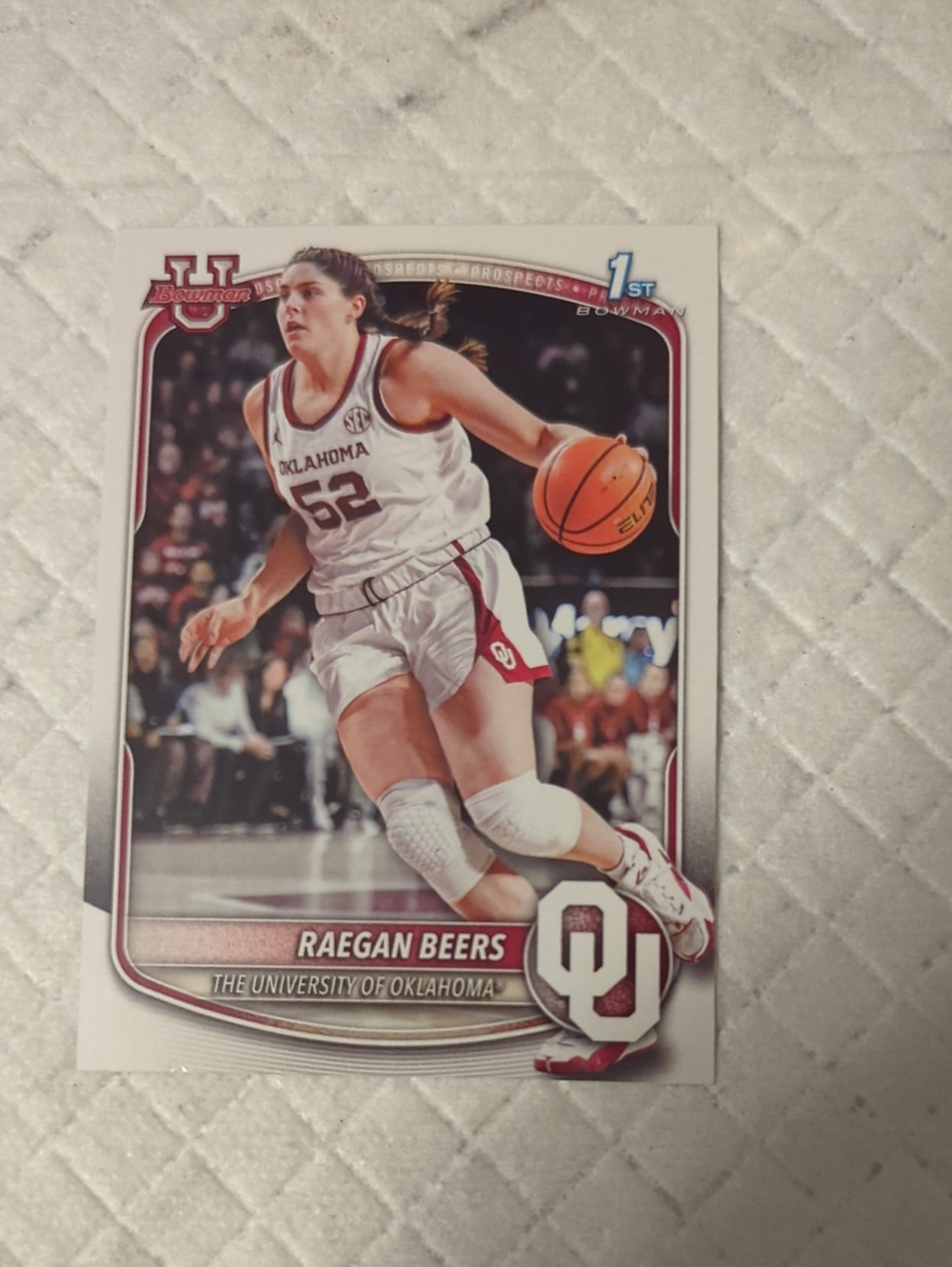2025 Bowman University Raegan Beers 1st Bowman Rookie Card #BPP-65 Oklahoma